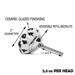 Boutons d'armoire ronds en céramique porcelaine personnalisés poignée de tirage de commode colorée pour meubles de cuisine - Product Image 3