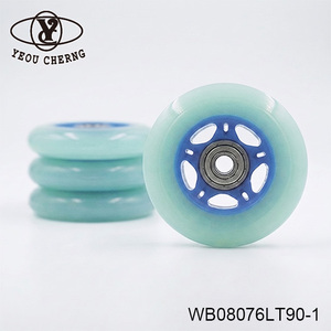 Rueda de Patinete WB08076LT90-1, Poliuretano Azul Claro, Accesorio Duradero para Patinete, YEOU CHERNG - Product Image 1