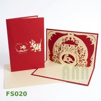 ANN HANDICRAFT Tarjeta de felicitación 3D pop-up hecha a mano con diseño de gato y pez, acabado mate, impresión offset, idea de regalo única con animales
