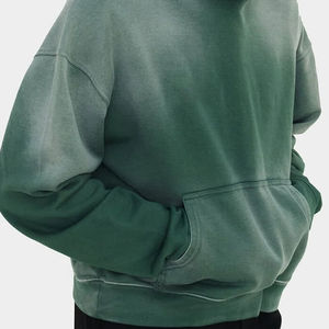 เสื้อฮู้ดดี้สีดำฟอกทรงหลวมสไตล์วินเทจสำหรับผู้ใหญ่ ผ้าคอตตอนหนานุ่ม ใส่สบาย เหมาะสำหรับฤดูหนาว - Product Image 5