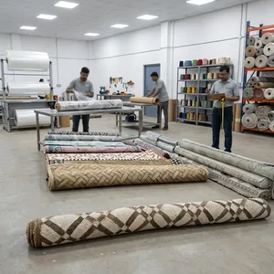 พรมถักมือ KNOT RUGS แบบซักได้ ขนนุ่ม ไม่ลื่น เป็นมิตรกับสิ่งแวดล้อม สีพื้น สี่เหลี่ยมผืนผ้า สีฟ้าอ่อน ทำจากขนสัตว์ สำหรับห้องนั่งเล่นและบ้าน - Product Image 5