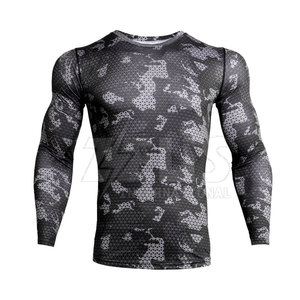 Light Weight Slim Fit <b>Men</b> <b>Compression</b> <b>Shirts</b> Workout Solid Color High Quality <b>Compression</b> <b>Shirts</b> - Product Image 2
