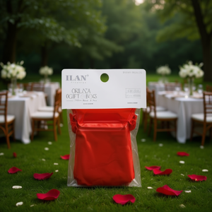 Sacchetti Regalo in Organza Ilan 7x9 Cm Rossi 8 Pezzi per Regali di Nozze - Product Image 2