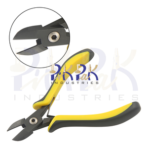 120mm DIY Precision Wire Cutters Yellow Ergo Handles Smooth Jaws Side Cutter Crimping Fishing Tool Black Oxide Lap Joint Circlip - Product Image 1