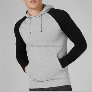 Sweat à capuche molletonné gris et noir pour homme, style athlétique décontracté, avec poches, disponible en OEM/ODM, idéal pour l'hiver et le streetwear. - Product Image 4