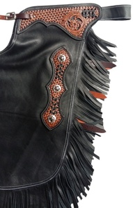 New Arrival Leather Half <b>Chaps</b> English Style Comfortable Elastic Design Metal Button Horse Equestrian <b>Riding</b> Very Low - Product Image 4