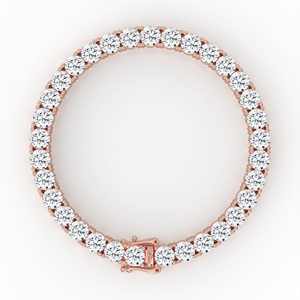POOJA DIAMOND Luxurious Large Brilliant Cut Lab Grown Diamond Tennis <b>Bracelet</b> 14kt 18kt Gold Continuous Sparkle Statement Prong - Product Image 2