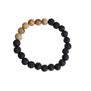 Premium Quality Casual/ Sporty Style Picture Jasper Diffuser Essential Oil Stones Crystal <b>Gemstone</b> Beaded Lava Diffuser <b>Bracelet</b> - Product Image 1