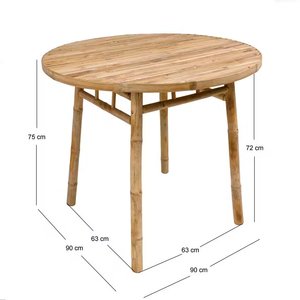 Modern Bamboo <b>Dining</b> <b>Table</b> Sustainable Wooden <b>Table</b> for Indoor Outdoor Use Bulk Order Support OEM ODM Factory Supply - Product Image 5