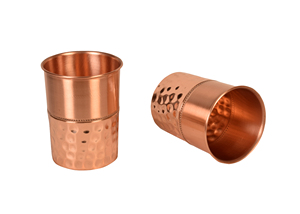 Bol à eau en cuivre pur authentique à double paroi pour une table élégante et une vie saine au quotidien – Achetez directement auprès du fournisseur - Product Image 2