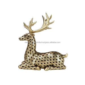 Escultura de pájaro de ciervo de Metal de lujo, pieza de decoración para el hogar de alta calidad, oficina, Hotel y restaurante, disponible en varios estilos y tamaños - Product Image 4