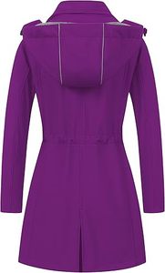 ผู้ผลิตเสื้อแจ็คเก็ตกันลมแบบ OEM สีสันตัดกัน เสื้อแจ็คเก็ตกันลมสำหรับผู้หญิง น้ำหนักเบา สำหรับเล่นกีฬา กันน้ำ มีฮู้ด - Product Image 3