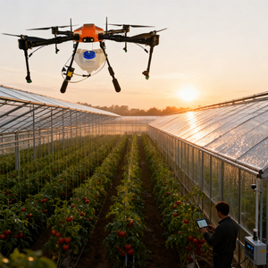 Dron Agrícola de Carga Pesada de 4 Ejes y 10 Litros, UAV con Marco de 20 kg, Vuelo de Carga Completa de 10-12 Minutos, con Controlador Inteligente y Radar - Product Image 3