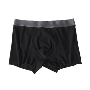 Men's Ribbed <b>Boxer</b> Briefs Breathable Mid Rise Knitted Underwear <b>Custom</b> Logo Solid Color Daily Wear <b>Custom</b> Logo - Product Image 1