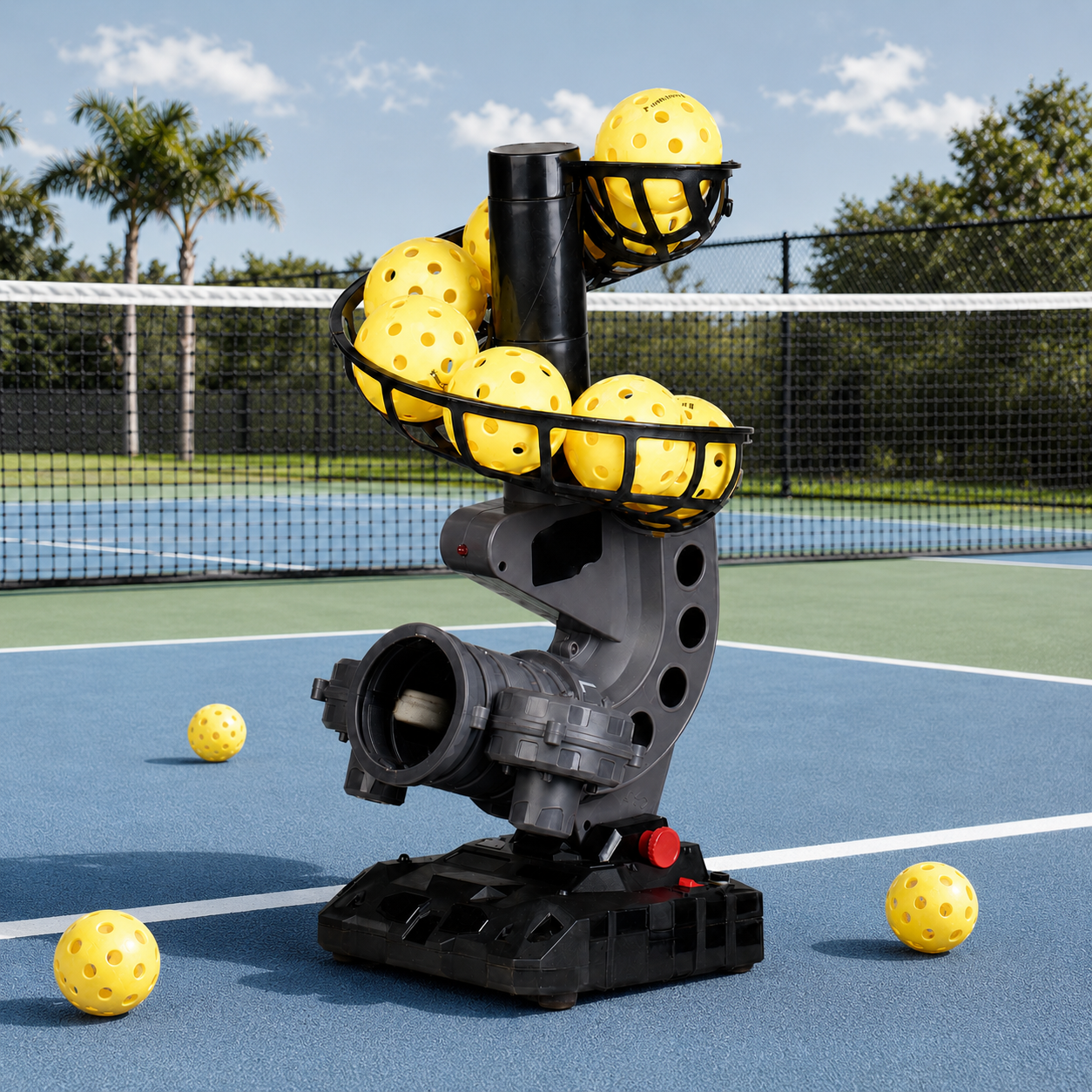 Adjustable Speed Variable Track Pickleball Machine, Pickleball Training Machine for Kids and Adults, Pickleball Training