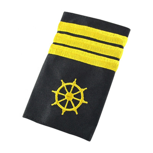 Épaulette de grade de pilote faite à la main en toile textile, personnalisée avec logo, durable, de haute qualité, brodée en 3D, avec épingle de sûreté - Product Image 2