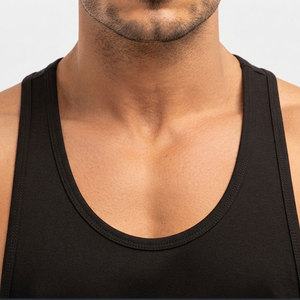 Débardeur de sport pour homme à manches tombantes, respirant, léger, pour l'entraînement, avec logo personnalisé - Product Image 3