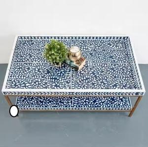 Mesa con Incrustaciones de Hueso de ILAHI, Diseño Moderno con Detalles de Ágata, Almacenamiento Portátil, Muebles para el Hogar - Product Image 3