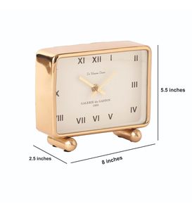 Gold Metal <b>Desk</b>/Table <b>Clock</b> Silent Snooze Function Modern Design Electronic Movement Luxury Decorative - Product Image 6