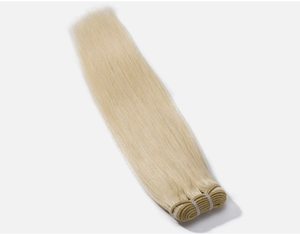 Extensiones de Cabello Humano Rubio Platino, Largas y Lisas, con Clip, Cabello Remy, Juego Completo para Cabeza, 100% de Densidad, Tamaño Personalizable - Product Image 3