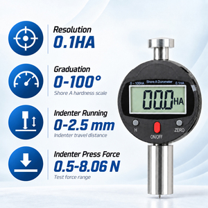 เครื่องวัดความแข็งแบบดิจิตอล Digital Shore A Durometer 0-100HA หน้าจอ LCD หัววัดสแตนเลส - มีบริการ OEM - Product Image 1