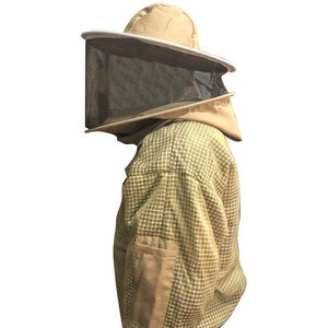 Traje Protector de Nailon para Apicultor, con Velo a Cuadros Amarillo y Marrón, Cobertura Total del Cuerpo, para las Cuatro Estaciones, Uso Casual - Product Image 1