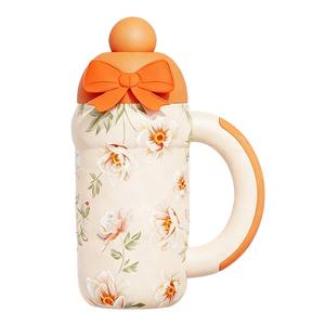 Bouteille d'eau en acier inoxydable de 550 ml avec paille réutilisable pour les boissons chaudes et froides - Product Image 1