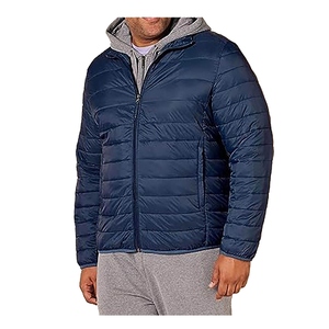 new design high quality winter season breathable light <b>weight</b> fabric filled with fiber down puffer jacket for men Outdoor Jacket - Product Image 6