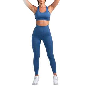 2026 Wholesale Custom Sexy Racerback Solid Plus Size Yoga Sports Bra Leggings <b>Set</b> for Women Fitness Workout Gym OEM Service - Product Image 1