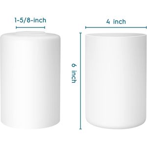 3 Confezioni di Cartucce Filtranti in Vetro Opalino Bianco Satinato di Alta Qualità e Blocchi di Carbone per Sostituzione Paralumi - Product Image 3