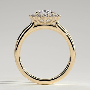 Bague de fiançailles solitaire ovale de luxe 2 carats en or massif 14K, certifiée IGI, pour femme, bijoux Luxeshine, mariage - Product Image 5