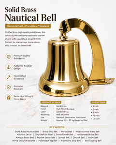 Polished <b>Brass</b> Round Wall-Mounted Handmade Digital Printing Modern Decorative Door <b>Bell</b> - Product Image 2