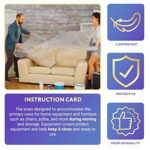 ชุดคลุมเฟอร์นิเจอร์พลาสติกใสขนาด1ล้านแผ่นบางเฉียบขนาด250-28x17x61สำหรับดูแลบ้านและใช้งานในอุตสาหกรรม - Product Image 4