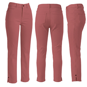 Jean décontracté pour femme, taille mi-haute, coupe droite, en denim Ctn/Stretch, longueur intégrale, teint en pièce, lavable, respirant, 6.78 OZ - Product Image 3