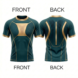 Vente en gros OEM – T-shirt de compression Rash Guard pour hommes, idéal MMA, BJJ, grappling, gym, fitness, sport – Haut de compression personnalisable avec logo - Product Image 5