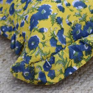 Funda de Cojín de Algodón Indio con Estampado Floral Estilo Side, en Algodón Puro para Uso en el Hogar y Hoteles - Product Image 4