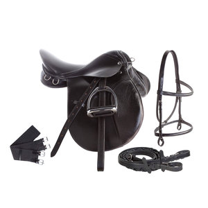 Silla de montar australiana de cuero premium, duradera, para entrenamiento de caballos, para deportes ecuestres al aire libre y uso diario. - Product Image 1