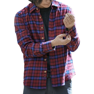 Chemise en flanelle à carreaux en coton personnalisée, manches longues, chemise en flanelle pour homme pas chère, fabricant OEM, vente en gros - Product Image 5