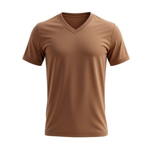 Camiseta de Hombre Talla Grande, Cuello en V, Cómoda, Corte Regular, Color Sólido, Personalizable, Transpirable y Moderna - Product Image 1
