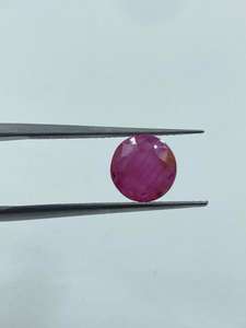 Piedra Preciosa de Rubí Natural de Corte Redondo, 2.25 Quilates, 7.80 mm, Rojo Rosado, Origen AF, para Joyería - Product Image 4