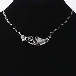 Pendentif oiseau en argent S925 avec petite perle, collier pour femme de 6 à 7 pouces, accessoires de bricolage, ensemble de colliers pendentifs tendance 357 - Product Image 4