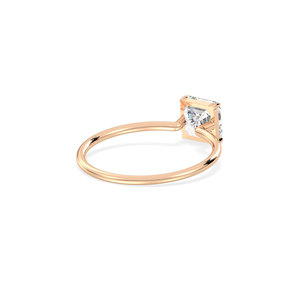 Anillos Solitarios REYES Personalizables de Plata de Ley 925 con Baño de Rodio y Oro de 14K, Joyería Fina con Certificación GRA, Moissanita de 1.12 Quilates - Product Image 4