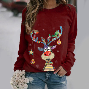 Unisex Merry Christmas <b>Raglan</b> <b>Sleeve</b> <b>Long</b> <b>Sleeve</b> Color Block Front Logo Eco-Friendly Breathable <b>T</b>-<b>Shirt</b> - Product Image 1