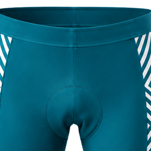 Teal White Custom Cycling Jersey Shorts Set Short Sleeve Full Zip Breathable Padded <b>Bike</b> Uniform Racing <b>Training</b> Performance - Product Image 5