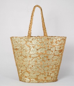 Sac fourre-tout en jute style bohème écologique personnalisé 2026 – Mini sac de plage et de shopping tendance pour femme, idéal pour les soirées, ouvert, haute qualité - Product Image 1