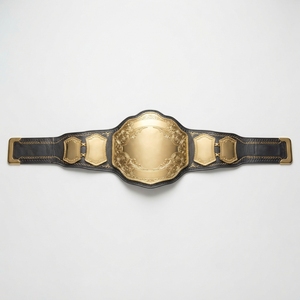 Custom <b>Wrestling</b> Trophy <b>Belt</b> Championship Boxing Sports Award Competition Prize Metal Plates Leather Strap Personalized Design - Product Image 1