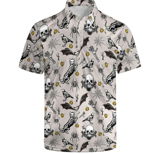 Camisa Polo Básica con Botones y Cuello Solapa, Estampado Completo, Corte Ajustado Retro, Camisas Polo con Estampado 3D, Camisa Polo Informal de Verano de Poliéster Personalizada - Product Image 5