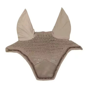 Gorro de caballo hecho a mano con orejas elásticas suaves para protección contra moscas, gorro de orejas personalizado para competición ecuestre. - Product Image 4