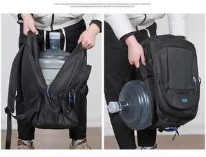 Nylon <b>Backpack</b> Large Capacity Multifunctional Unisex Softback Style With Zipper Closure <b>Water</b> <b>Resistant</b> Durable Bags Custom LOGO - Product Image 3