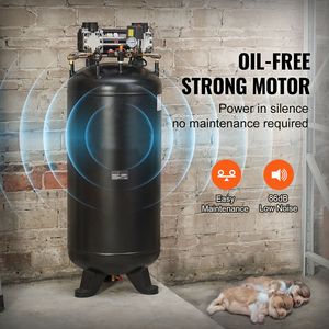 Compressore d'aria fisso senza olio a 2 stadi, 6.5HP, 15.5SCFM@90 PSI, 80 galloni, 2.2 kW, di grado industriale - Product Image 5